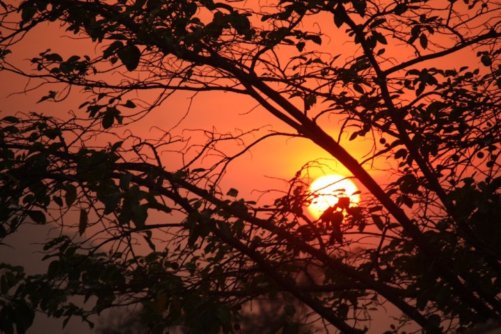 the sun sets over lonavla
