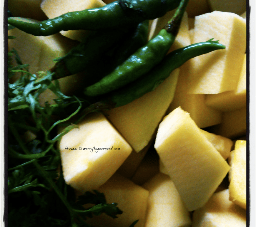 the ingredients waiting for become curry