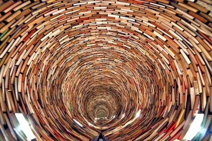 books, tunnel